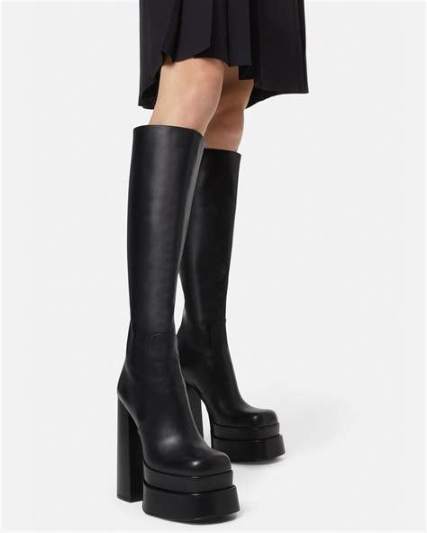 versace combat boots 670-1|versace thigh high boots.